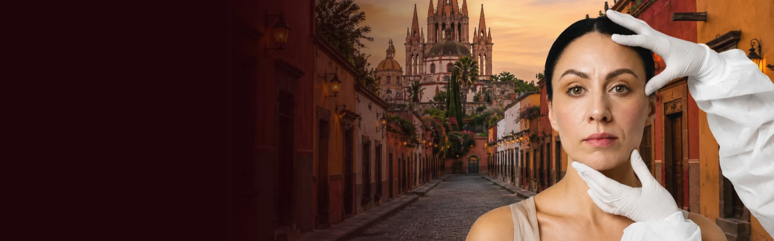 Woman in face evaluation by a certified surgeon in San Miguel de Allende banner