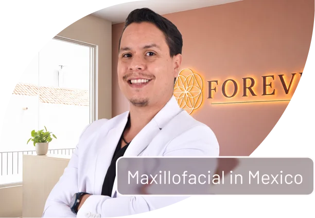 Maxillofacial surgeon standing in clinic in Mexico banner