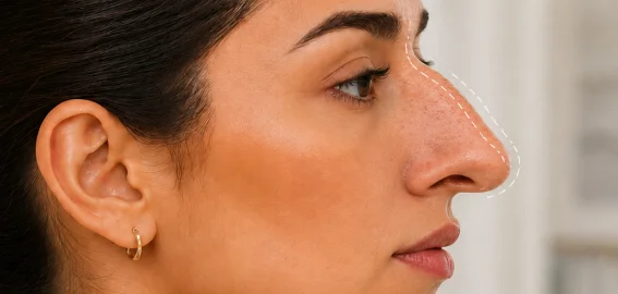 Side profile example of sliding genioplasty results areas to treat